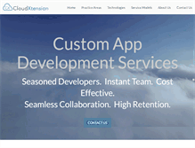 Tablet Screenshot of cloudxtension.com